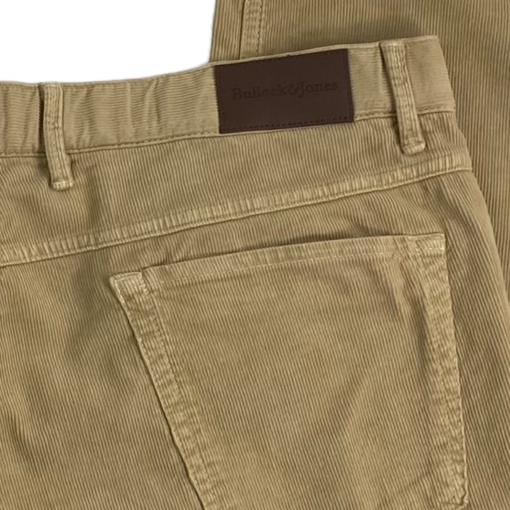 𝅺bullock & Jones Men’s Khaki Tan Corduroy Straight-Leg Pants, EUC, Size 40x34 - Picture 7 of 14